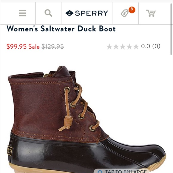 Womens Sperry Saltwater Duck Boots Size 6 - Picture 9 of 9